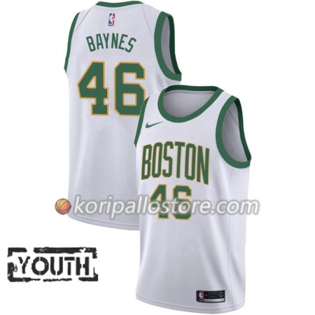 Boston Celtics Aron Baynes 46 2018-19 Nike City Edition Valkoinen Lasten Pelipaidat Swingman